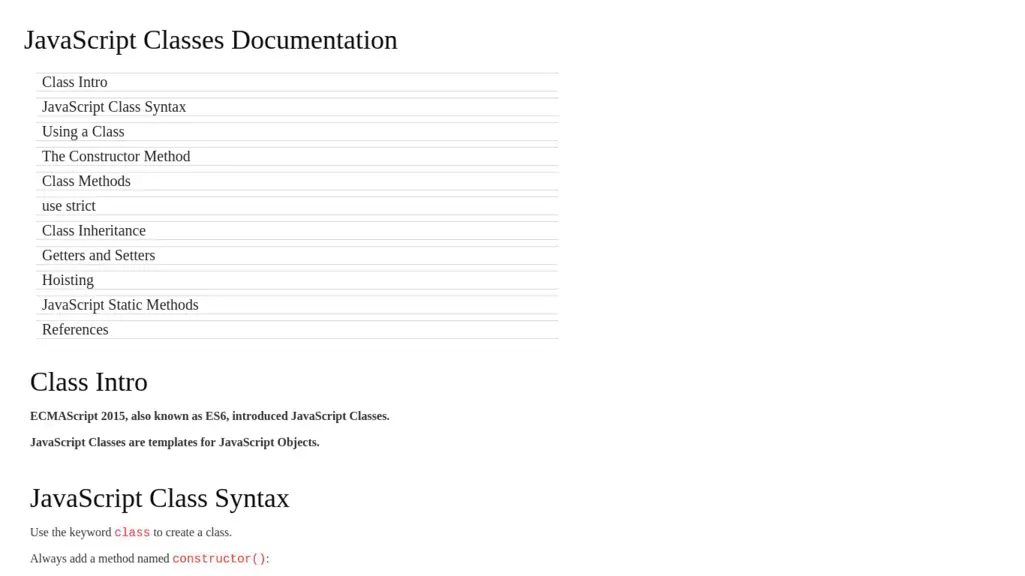 Technical Documentation Page